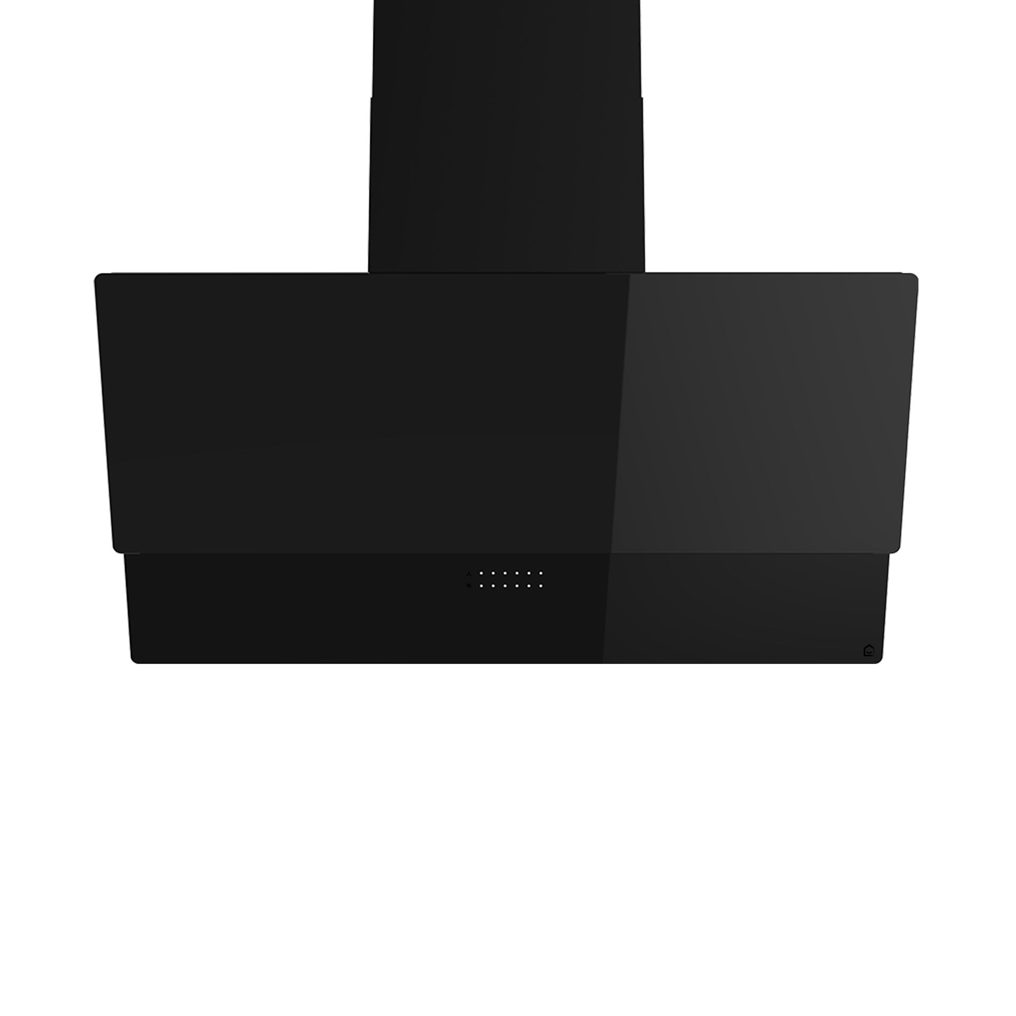 GoodHome PlasmaSense GHAG90PLAS Black steel & glass Angled Cooker hood (W)89.8cm - Gloss black