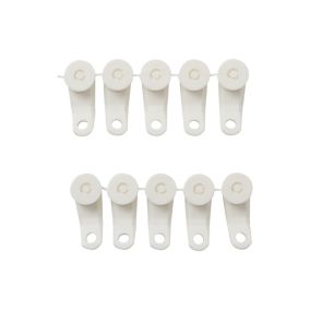GoodHome Plastic Curtain clip, (L)1800mm (W) 135mm Pack of 10