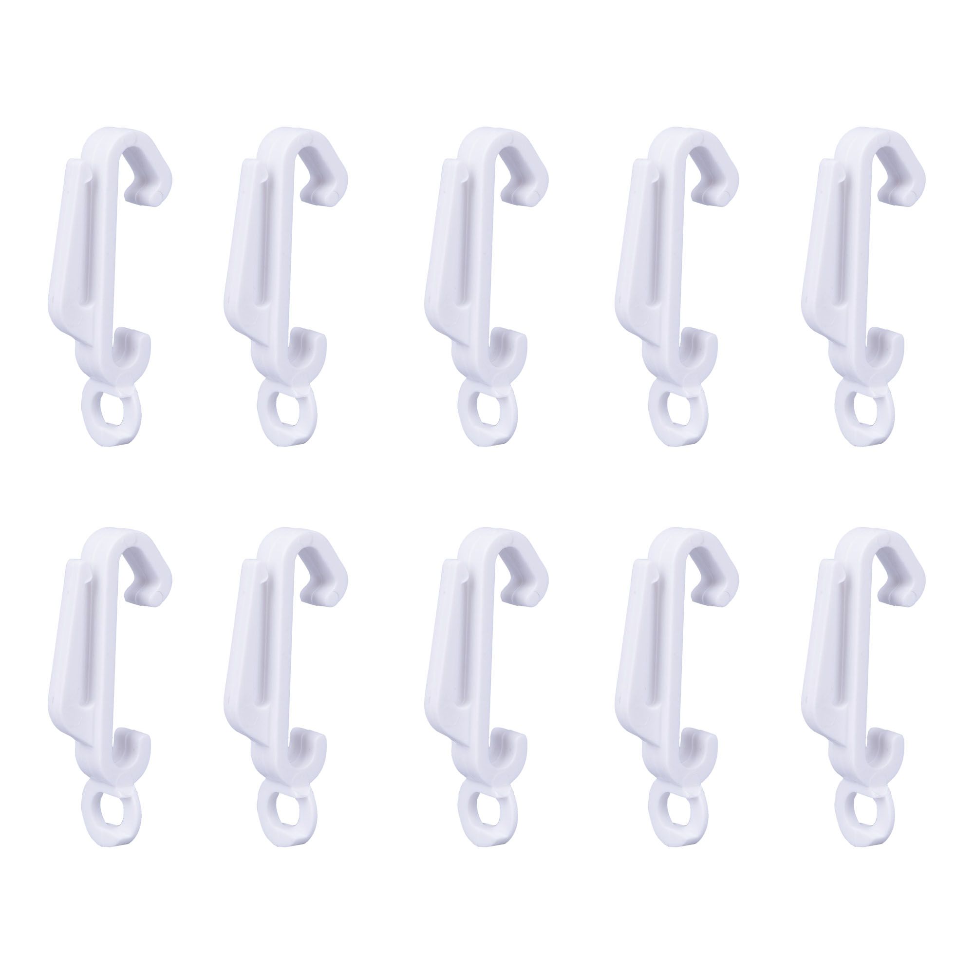 GoodHome Plastic White Matt Curtain hook, (L)4030mm Pack of 10 | DIY at B&Q