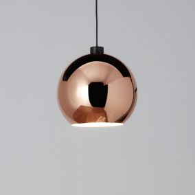 GoodHome Pocyon Copper effect Pendant Light shade (D)28cm