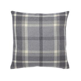 GoodHome Podor Check Grey Cushion (L)45cm x (W)45cm