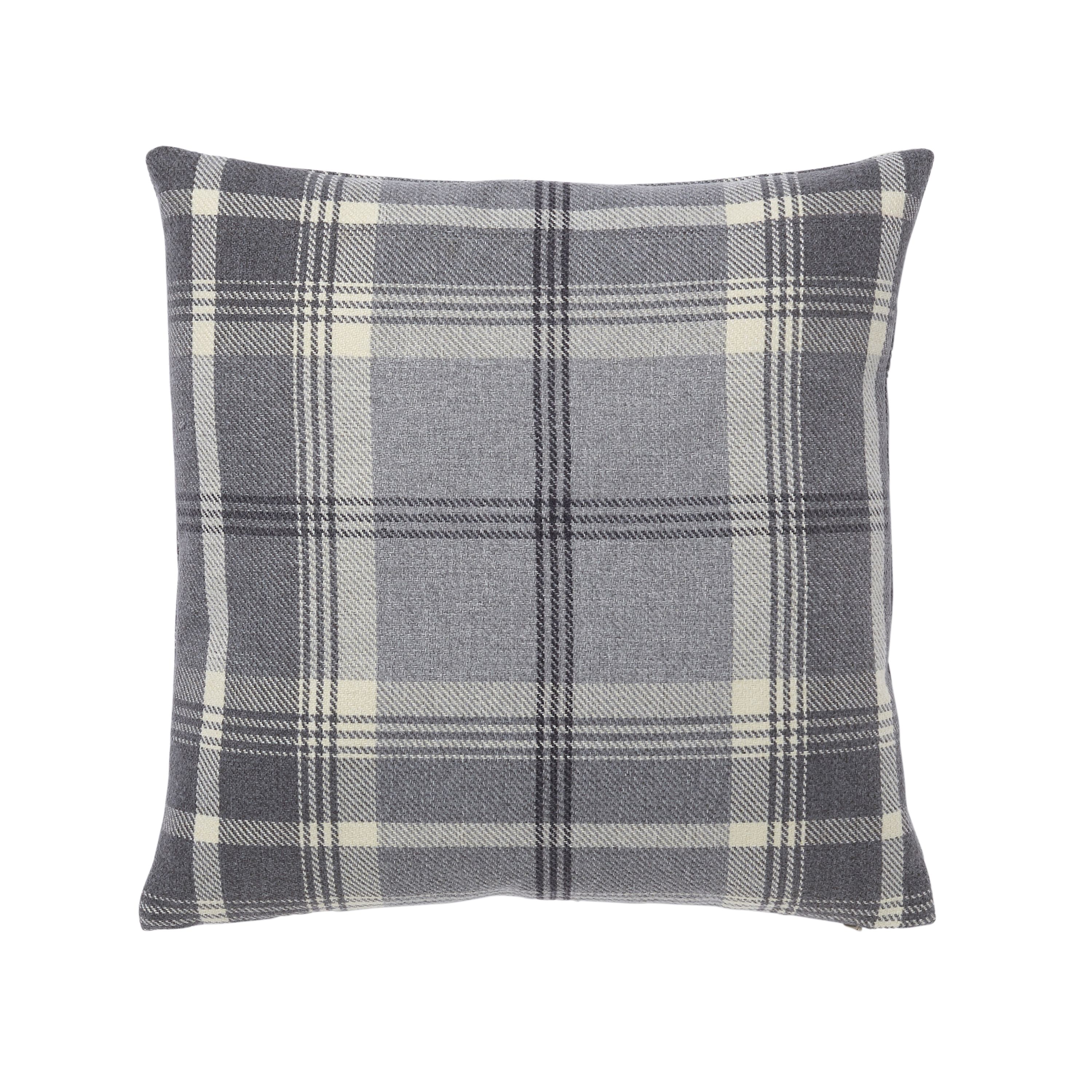 Grey best sale tartan pillows