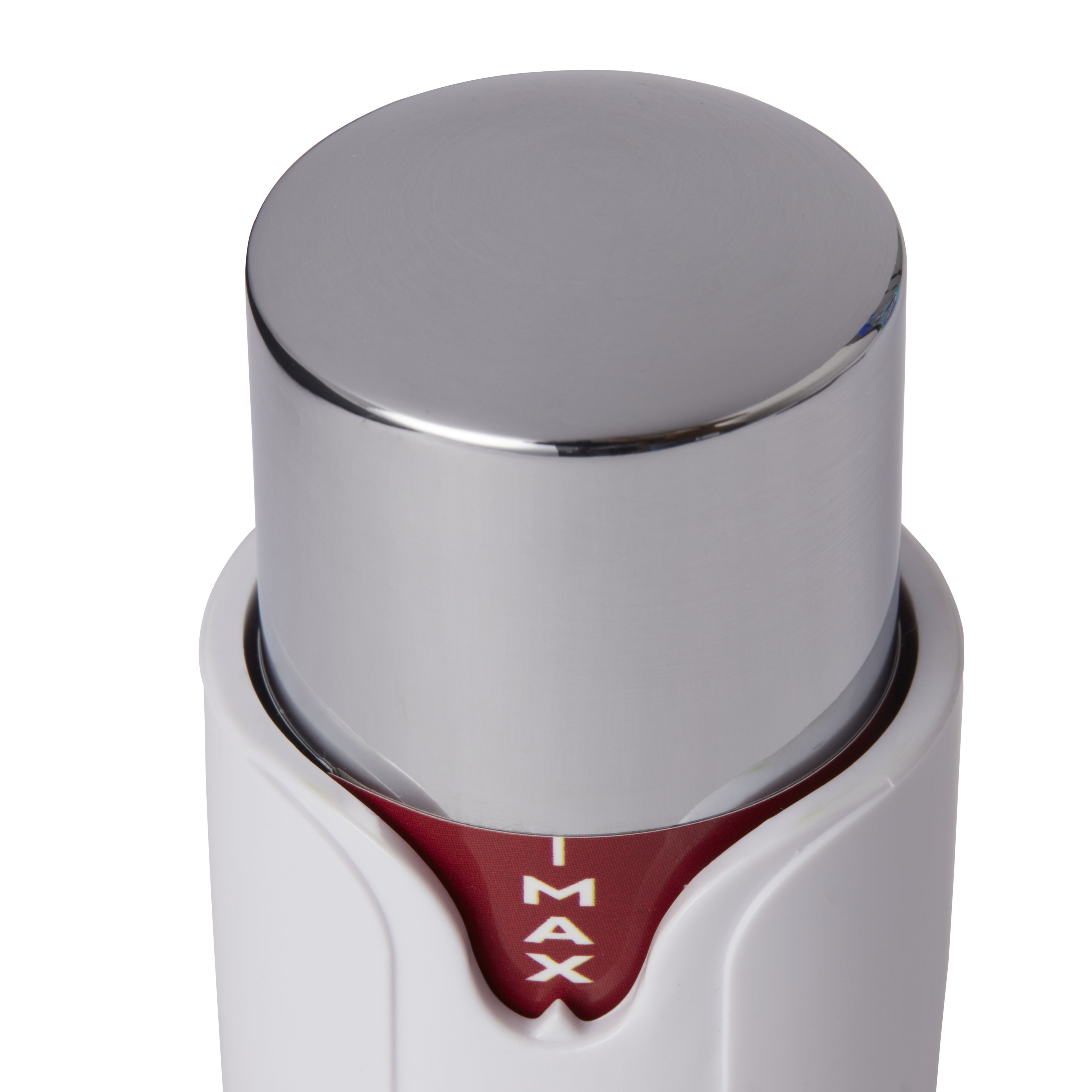 GoodHome Polished White Angled Radiator valve & lockshield (Dia)15mm x ½