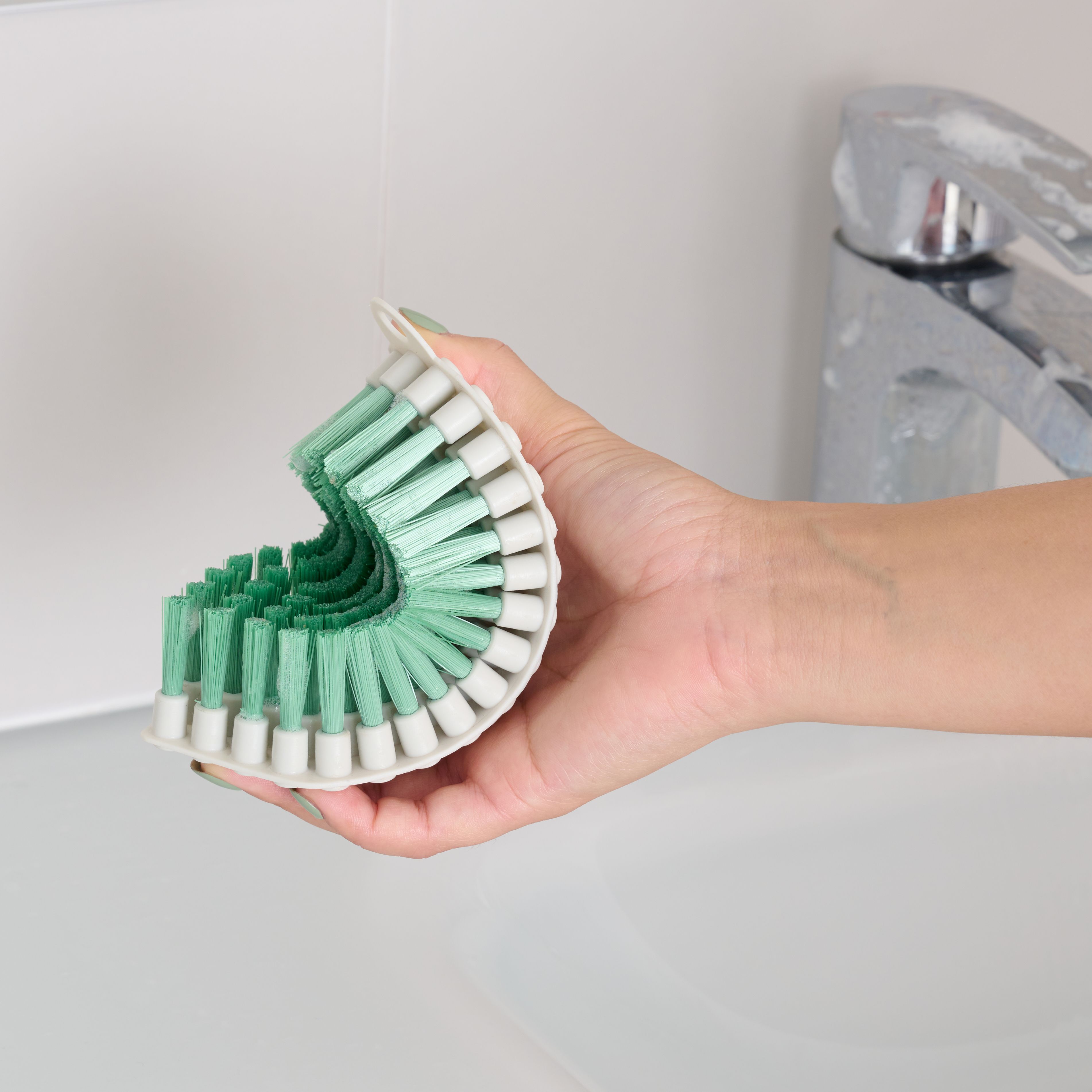 GoodHome Polypropylene Bendable Scrubbing brush, (W)70mm