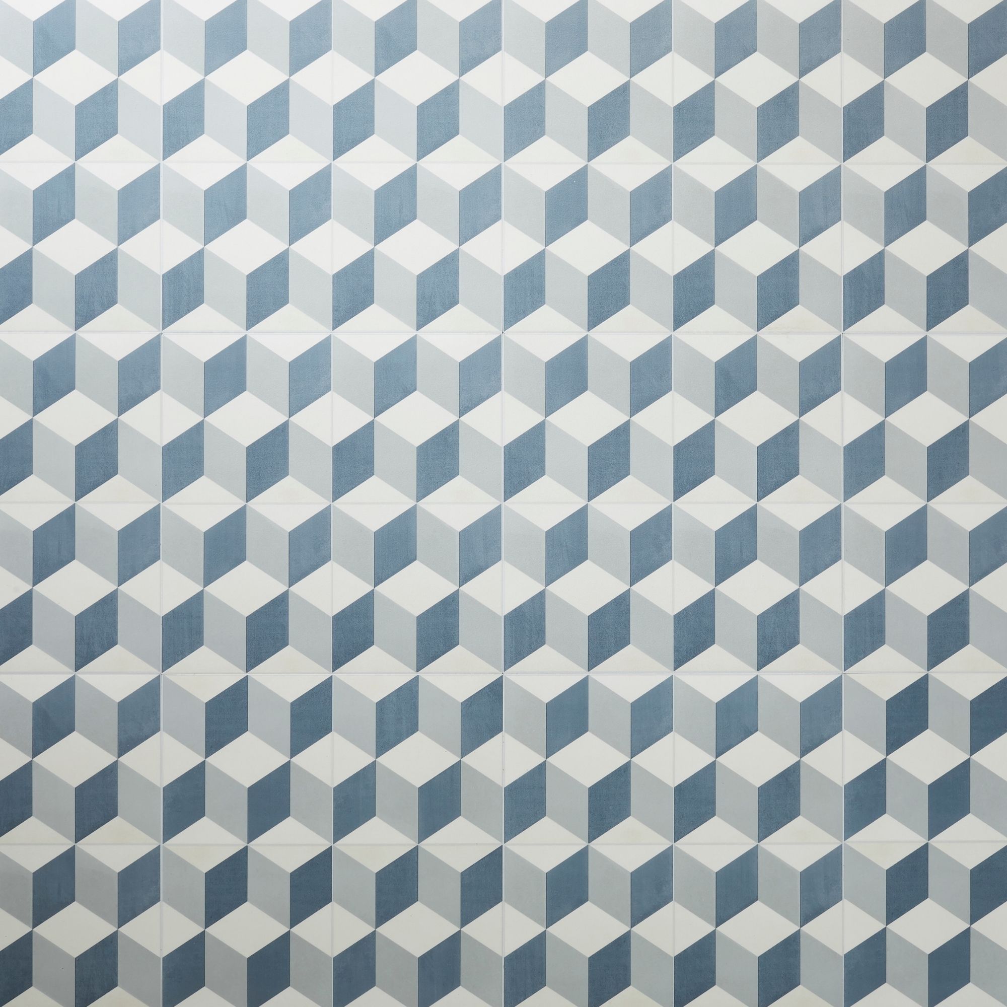 GoodHome Poprock Blue Geometric Mosaic effect Vinyl tile, 1.3m²