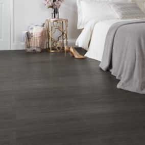 GoodHome Poprock Dark grey Wood effect Self-adhesive Vinyl plank, 0.97m²