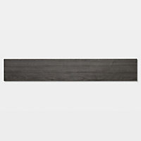 GoodHome Poprock Dark grey Wood planks Wood effect Self adhesive Vinyl plank, Pack of 7