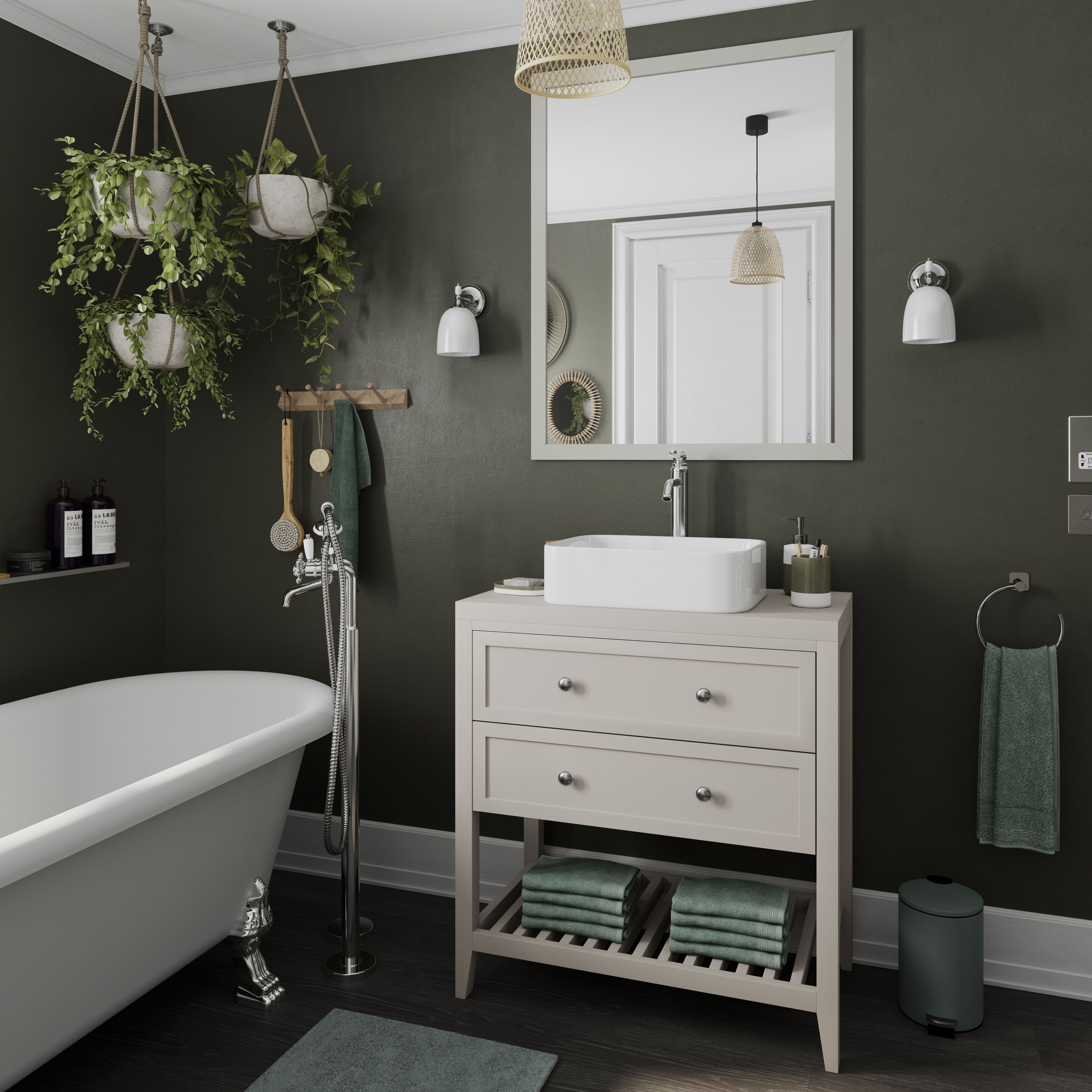 GoodHome Poprock Grey Wood effect Self-adhesive Vinyl plank, 1.11m²