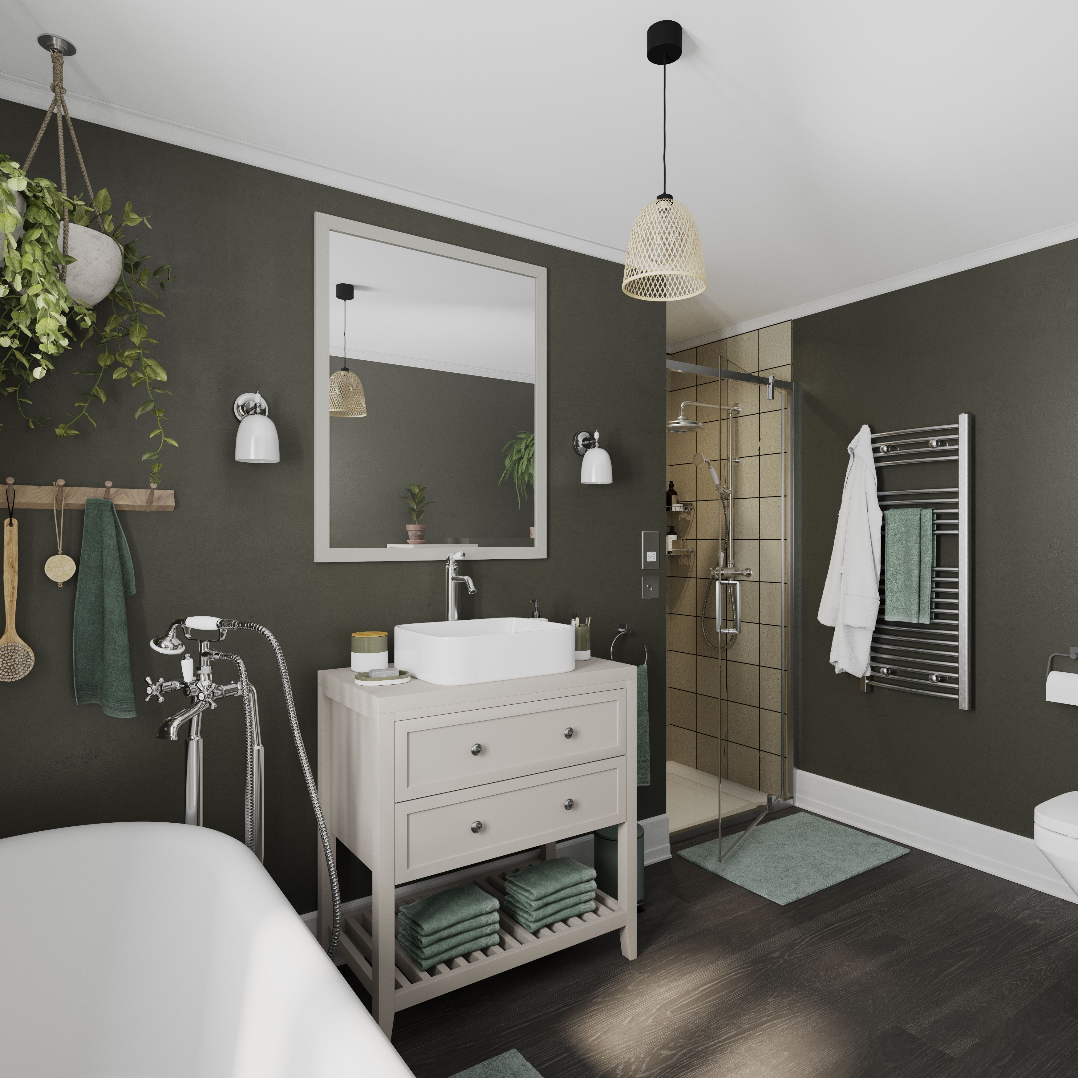 GoodHome Poprock Grey Wood effect Self-adhesive Vinyl plank, 1.11m²
