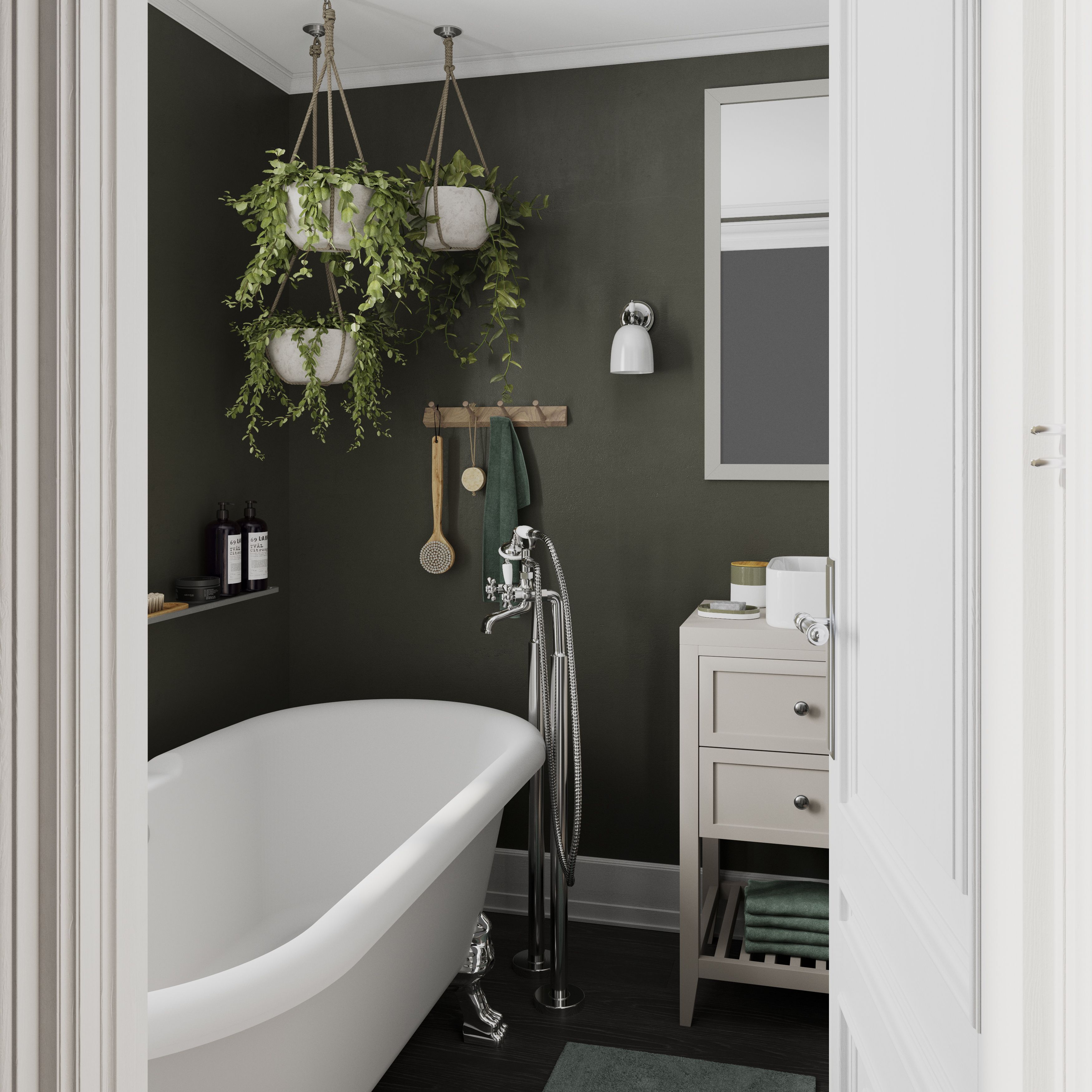 GoodHome Poprock Grey Wood effect Self-adhesive Vinyl plank, 1.11m²