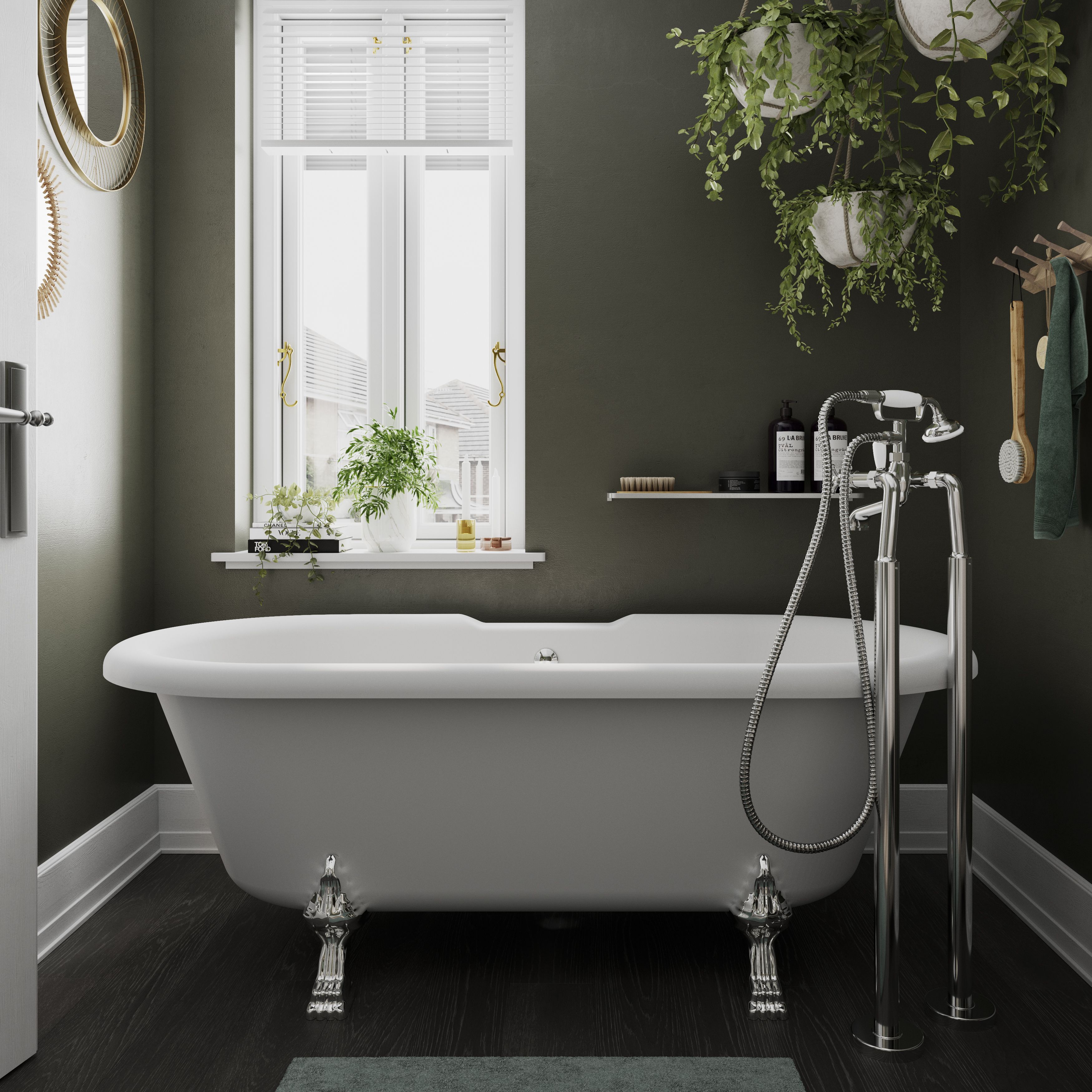 GoodHome Poprock Grey Wood effect Self-adhesive Vinyl plank, 1.11m²