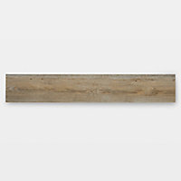 GoodHome Poprock Pecan Wood planks Wood effect Self adhesive Vinyl plank, Pack of 8