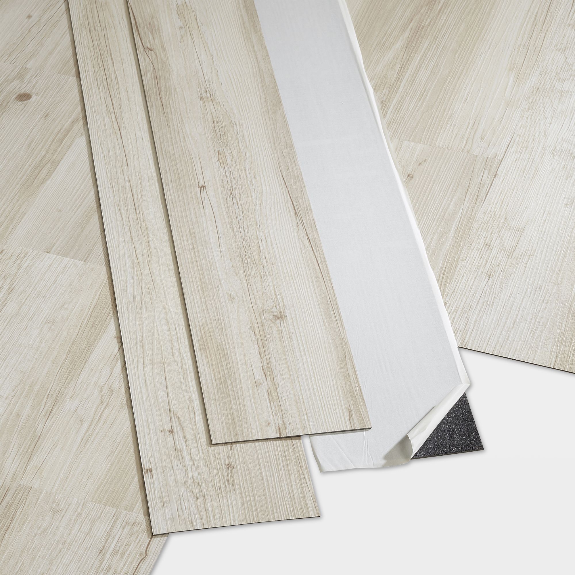 GoodHome Poprock Rustic white Wood planks Wood effect Self-adhesive Vinyl plank, 1.1m²
