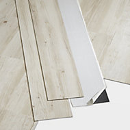 GoodHome Poprock Rustic white Wood planks Wood effect Self adhesive Vinyl plank, Pack of 8