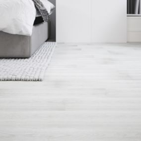 GoodHome Poprock White Wood effect Self-adhesive Vinyl plank, 0.97m²