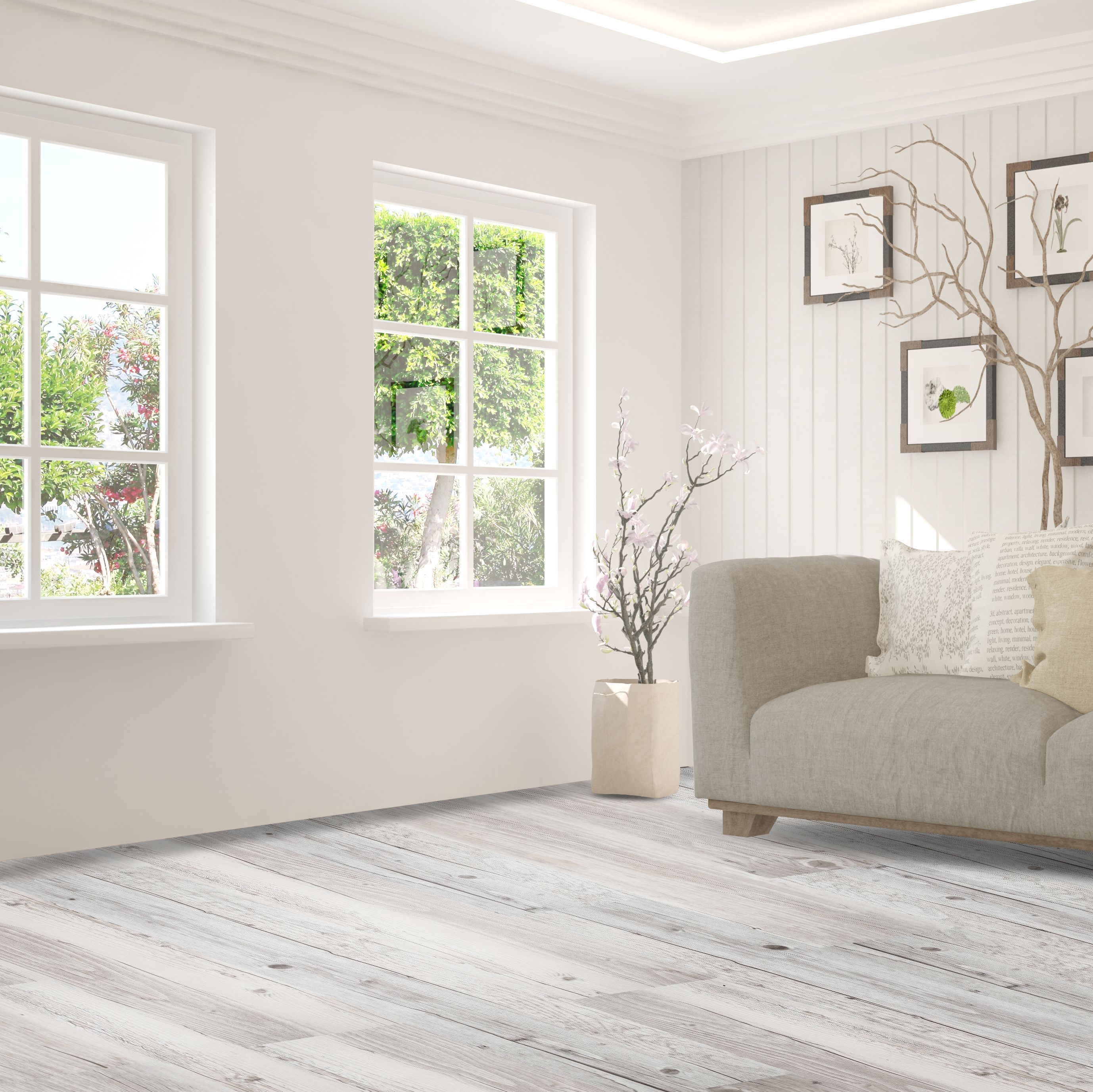 White Wood effect Wood effect Vinyl plank - 4