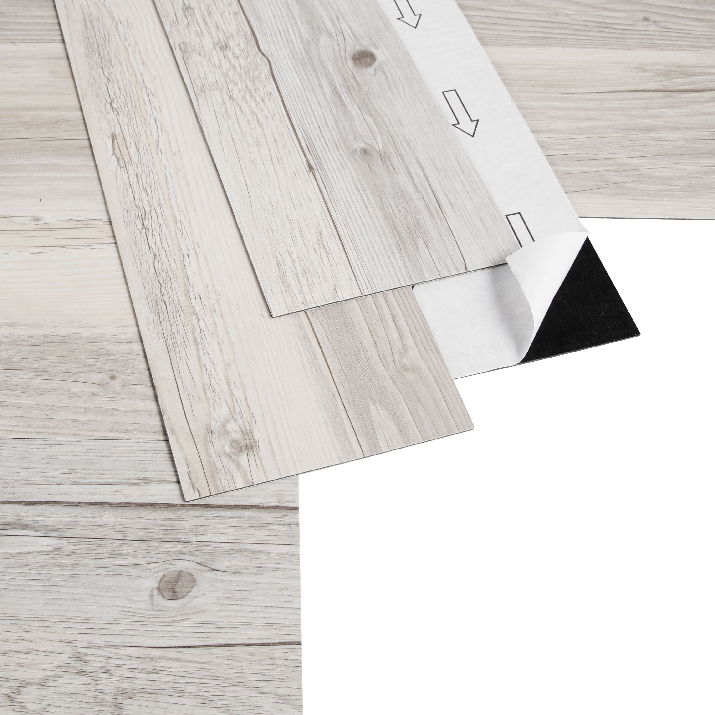 White Wood effect Wood effect Vinyl plank
