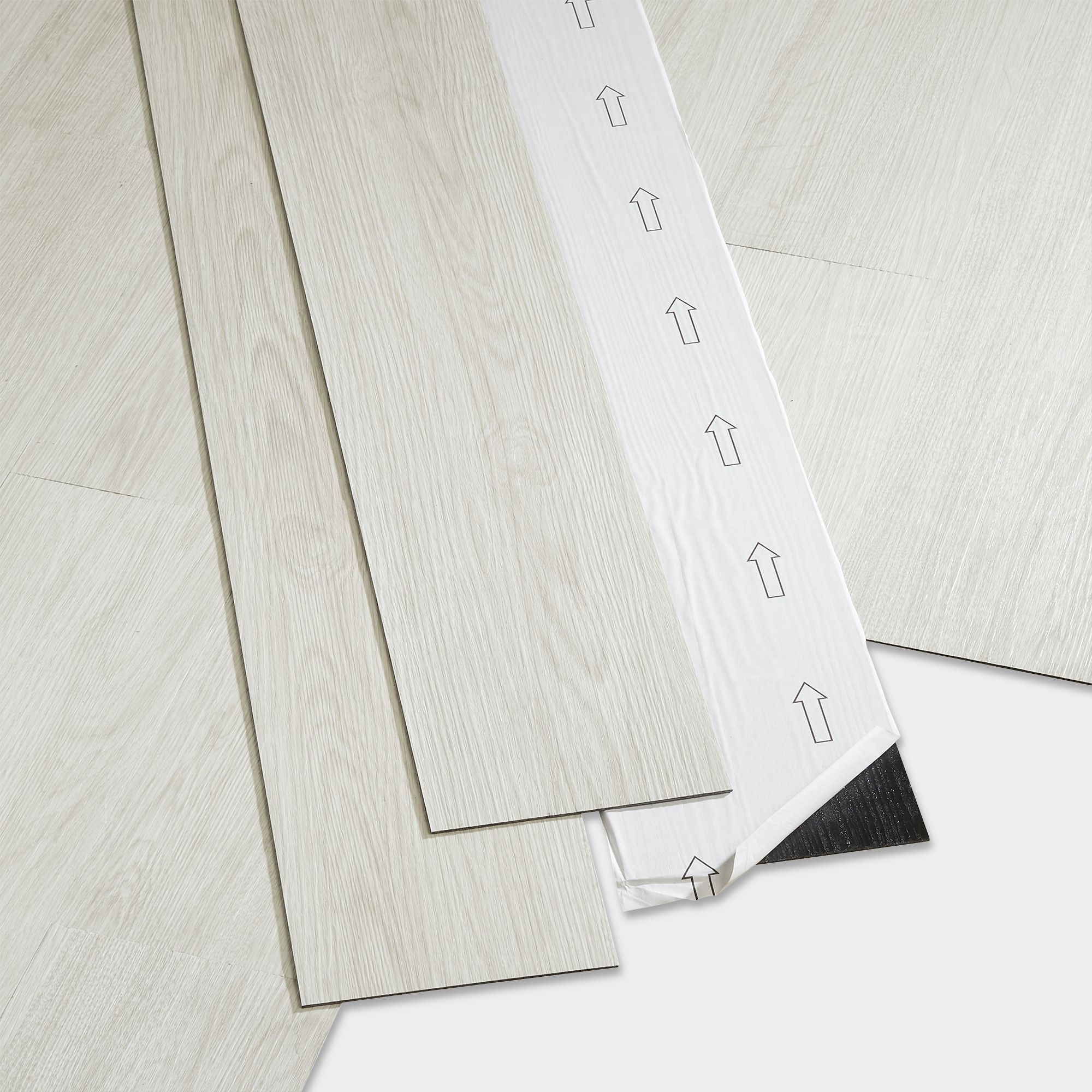 White Wood planks Wood effect Vinyl plank