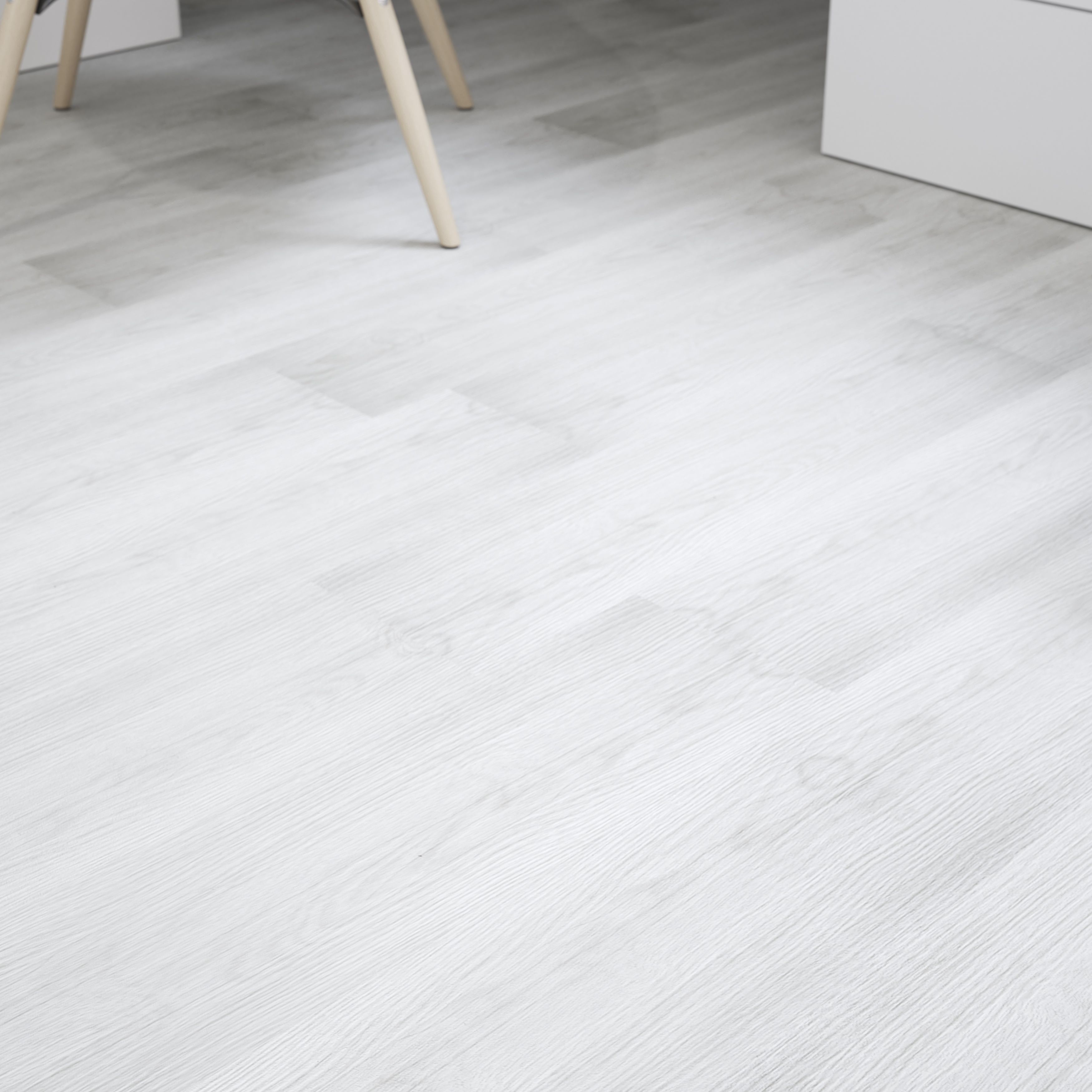 White Wood planks Wood effect Vinyl plank - 5