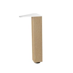 GoodHome Portloe Chêne Wood Adjustable Cabinet legs (H)217mm, Pack of 2