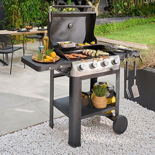 GoodHome Powell Black 4 burner Gas BBQ GoodHome Powell Black 4 burner Gas BBQ