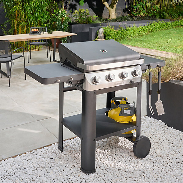 GoodHome Powell Black 4 burner Gas BBQ GoodHome Powell Black 4 burner Gas BBQ