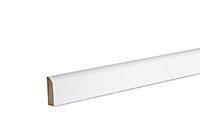 GoodHome Primed White MDF Bullnose Architrave (L)2.1m (W)44mm (T)14.5mm, Pack of 5