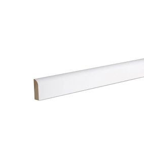 GoodHome Primed White MDF Bullnose Architrave (L)2.1m (W)44mm (T)14.5mm, Pack of 5