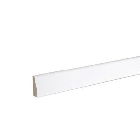 GoodHome Primed White MDF Chamfered Architrave (L)2.1m (W)44mm (T)14.5mm, Pack of 5