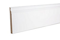 GoodHome Primed White MDF Ogee Skirting board (L)2.4m (W)169mm (T)18mm