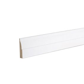 GoodHome Primed White MDF Ovolo Architrave (L)2.1m (W)69mm (T)14.5mm, Pack of 5