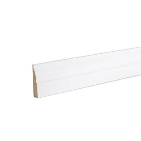 GoodHome Primed White MDF Ovolo Architrave (L)2.1m (W)69mm (T)14.5mm