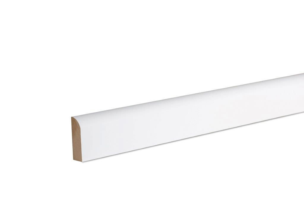 GoodHome Primed White MDF Rounded Architrave (L)2100mm (W)45mm (T)14.5mm