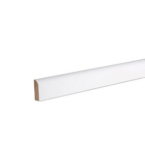 GoodHome Primed White MDF Rounded Architrave (L)2100mm (W)45mm (T)14.5mm