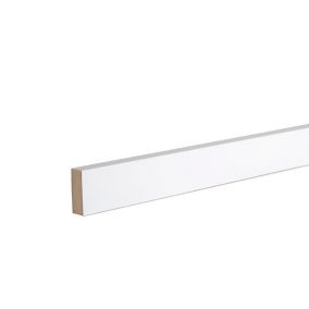 GoodHome Primed White MDF Square Architrave (L)2.1m (W)44mm (T)18mm