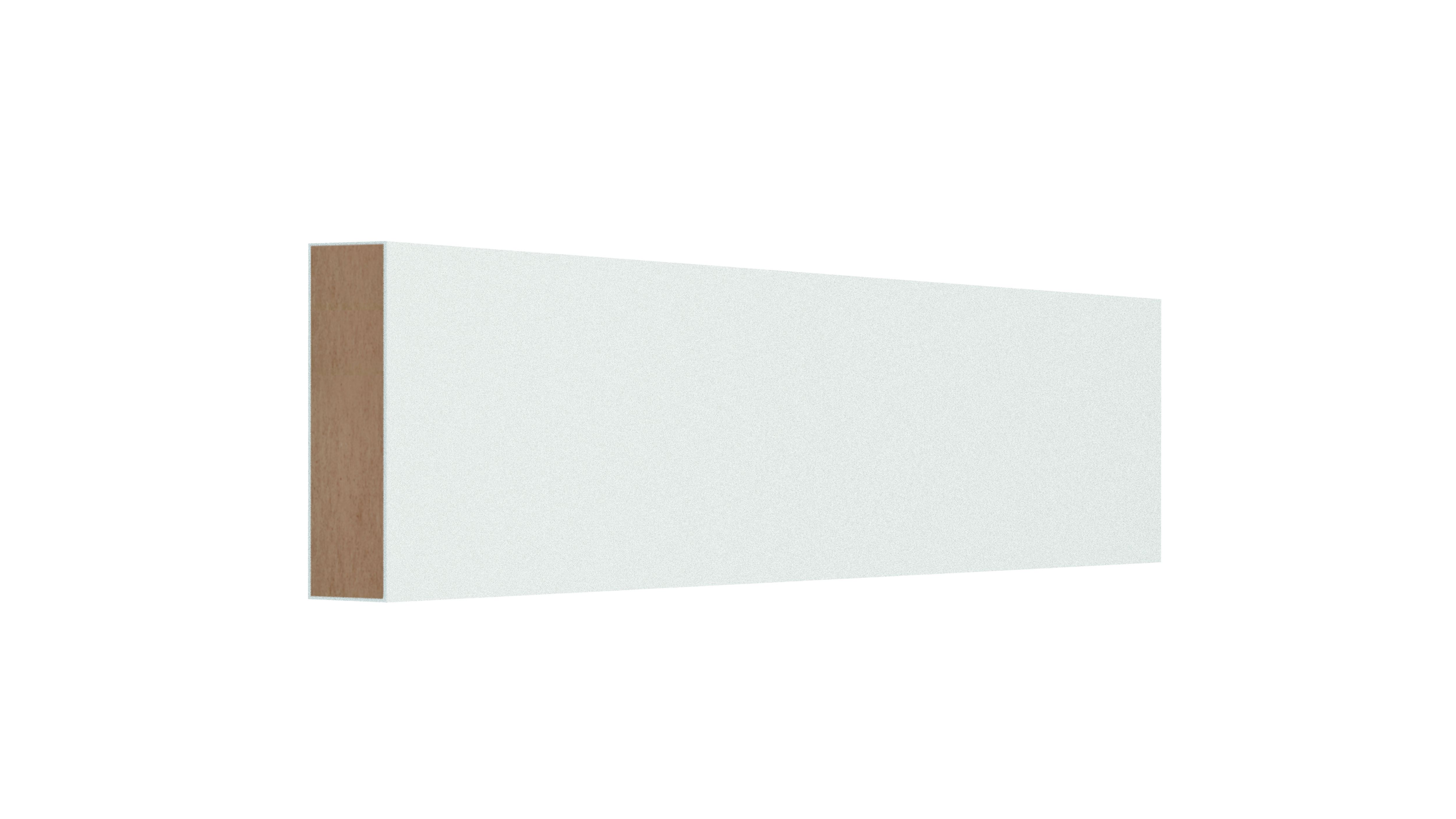 GoodHome Primed White MDF Square Skirting board (L)2.4m (W)119mm (T)18mm