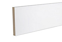 GoodHome Primed White MDF Square Skirting board (L)2.4m (W)144mm (T)18mm, Pack of 2