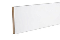 GoodHome Primed White MDF Square Skirting board (L)2.4m (W)144mm (T)18mm