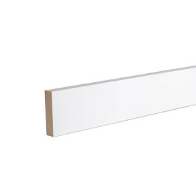 GoodHome Primed White MDF Square Skirting board (L)2.4m (W)69mm (T)18mm