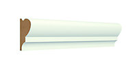 GoodHome Primed White MDF Torus Picture rail (L)2.4m (W)44mm (T)18mm