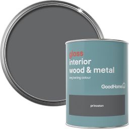 GoodHome Princeton Gloss Metal & wood paint, 0.75L