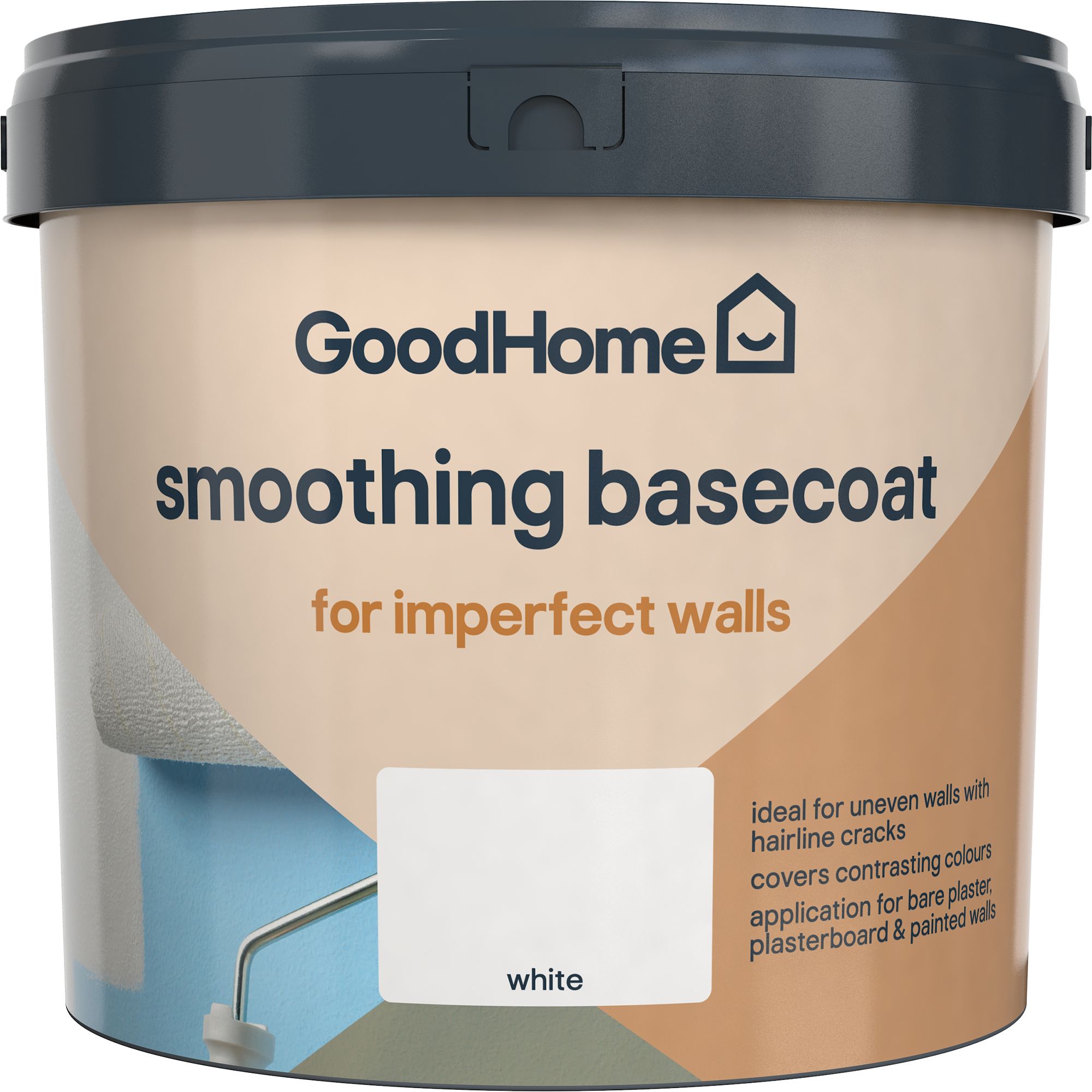 GoodHome Problem Walls White Basecoat, 5L