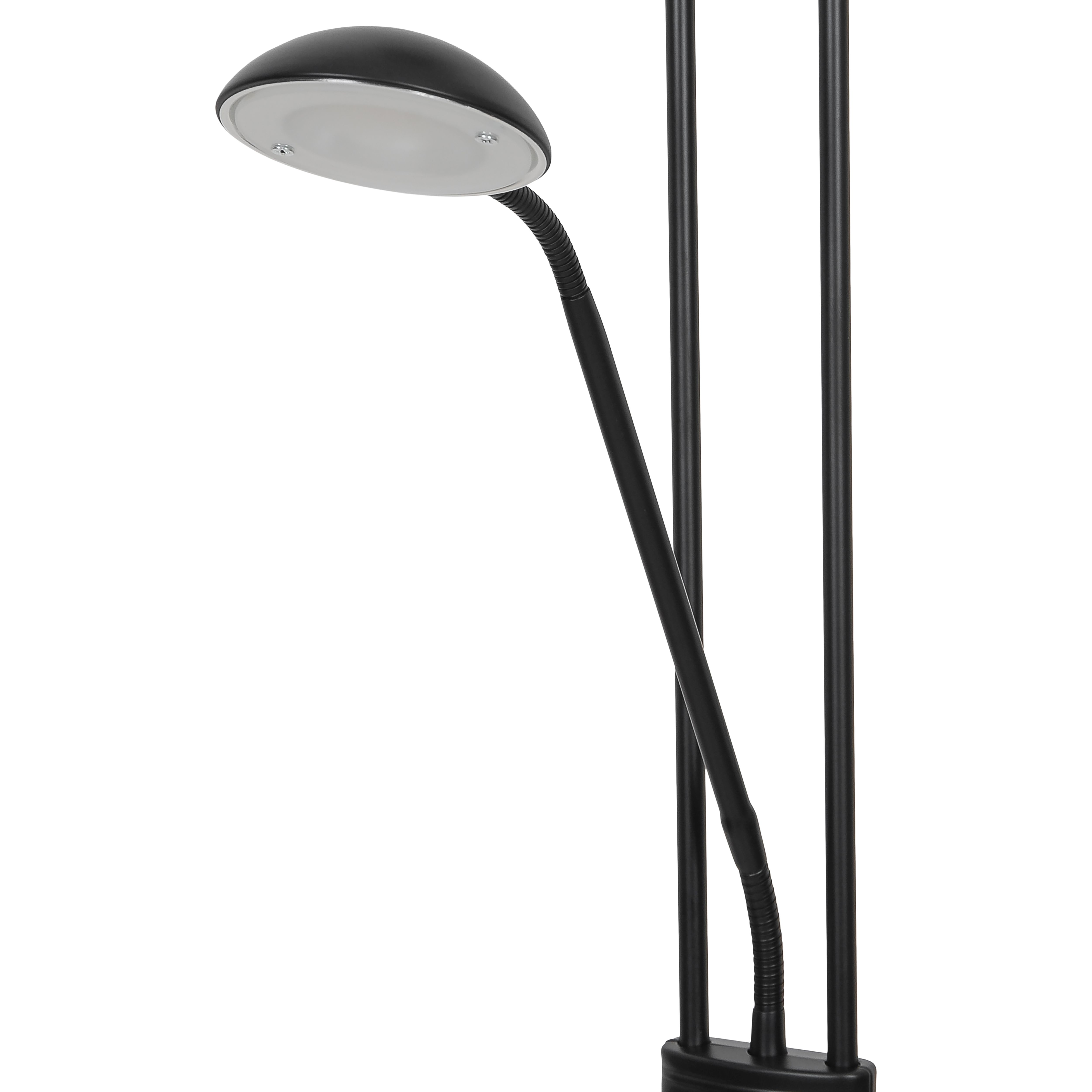 GoodHome Pulmoz Matt Black 2 Lights LED Mother & child floor light