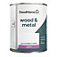 GoodHome Pure Brilliant White Satinwood Metal & wood paint, 750ml