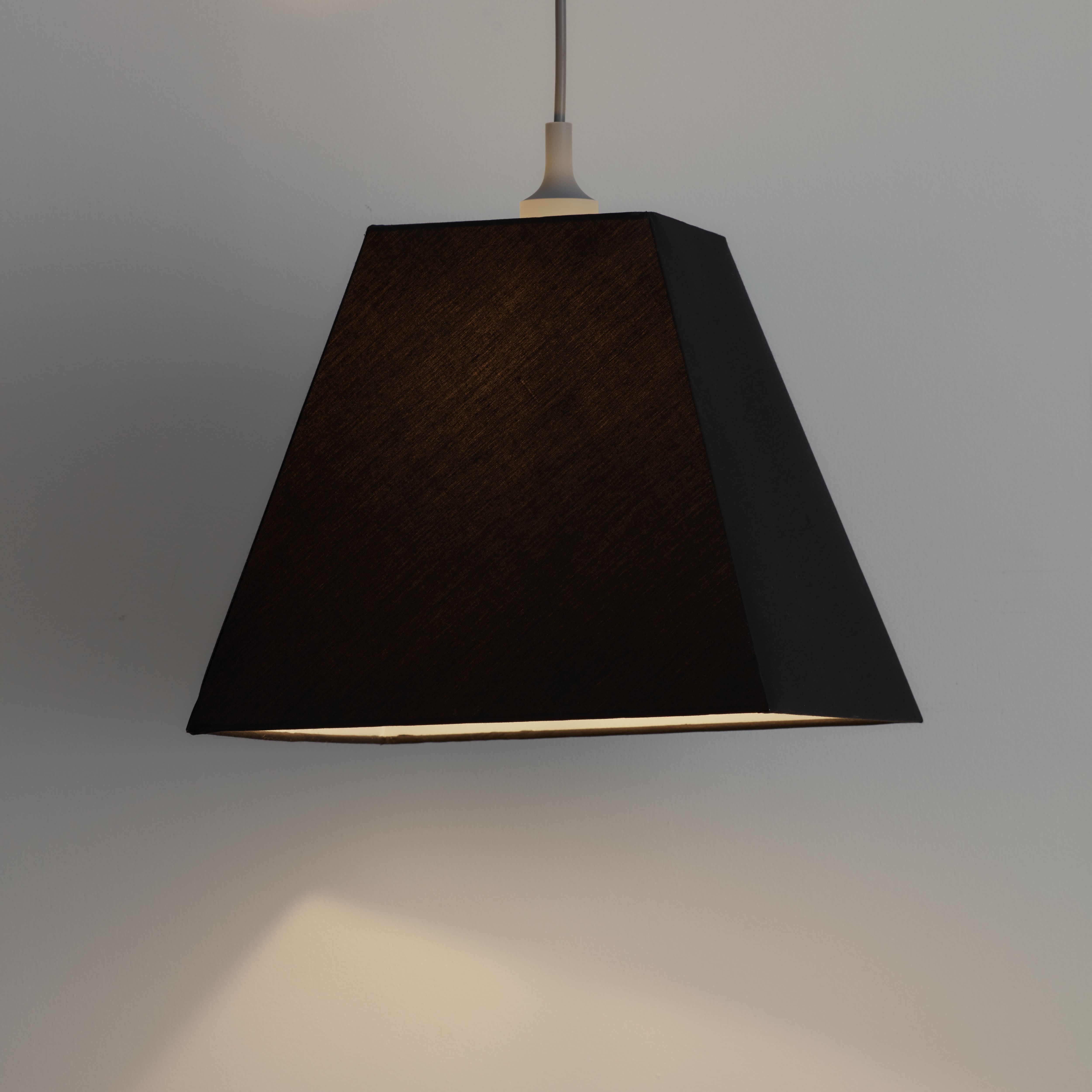 GoodHome Qarnay Charcoal Fabric dyed Pyramid Light shade (D)30cm