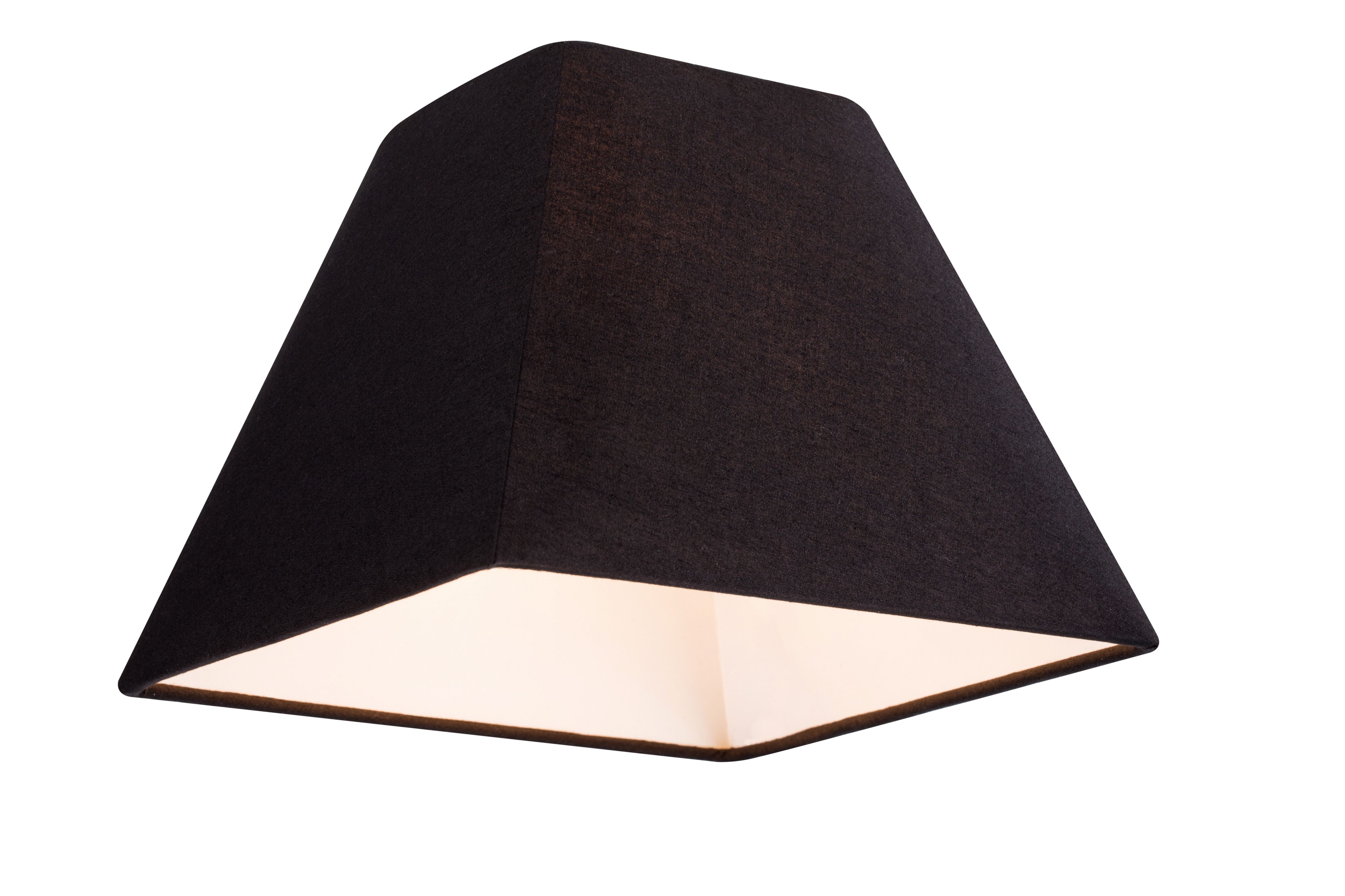 GoodHome Qarnay Charcoal Fabric dyed Pyramid Light shade (D)30cm