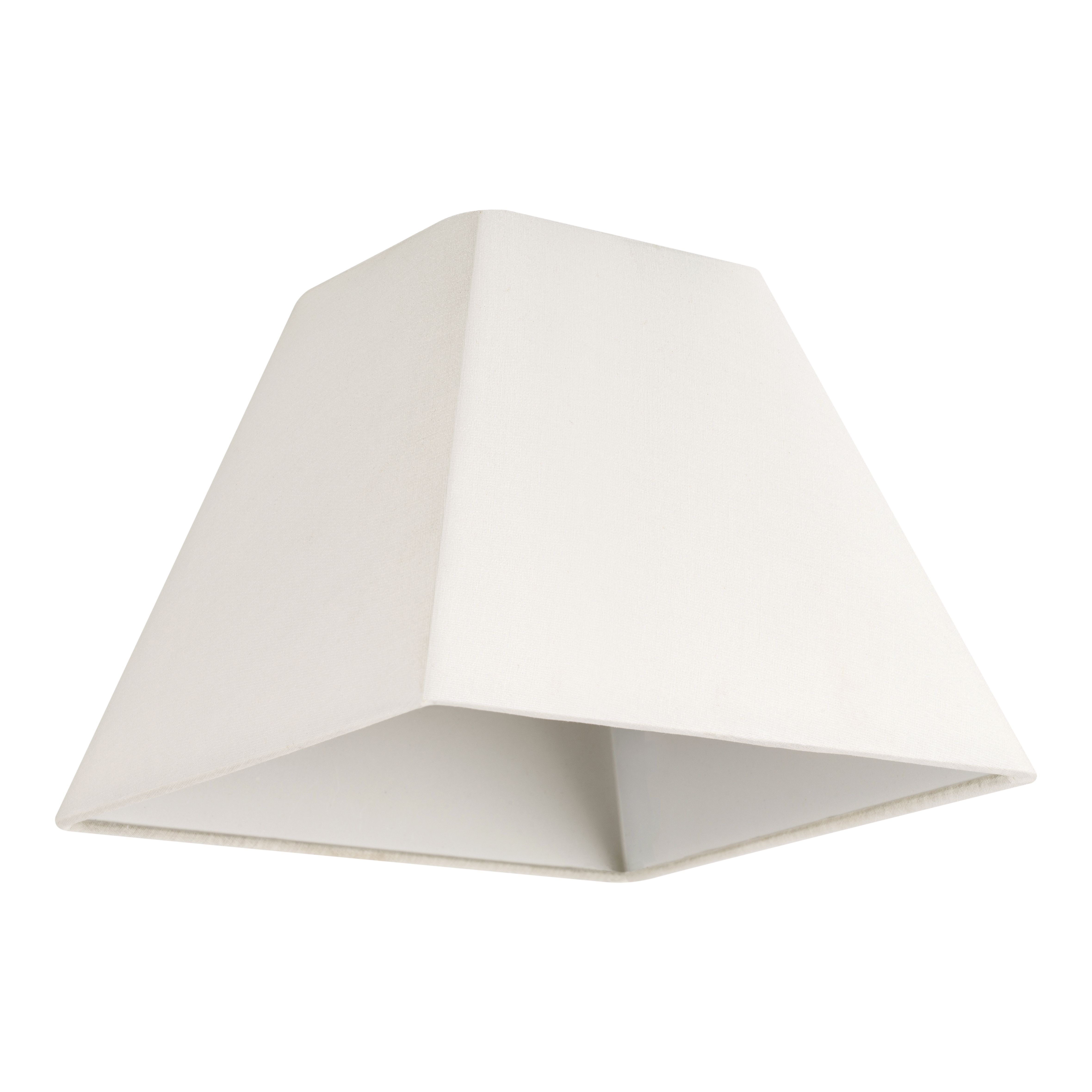 GoodHome Qarnay Cream Fabric dyed Pyramid Light shade (D)30cm