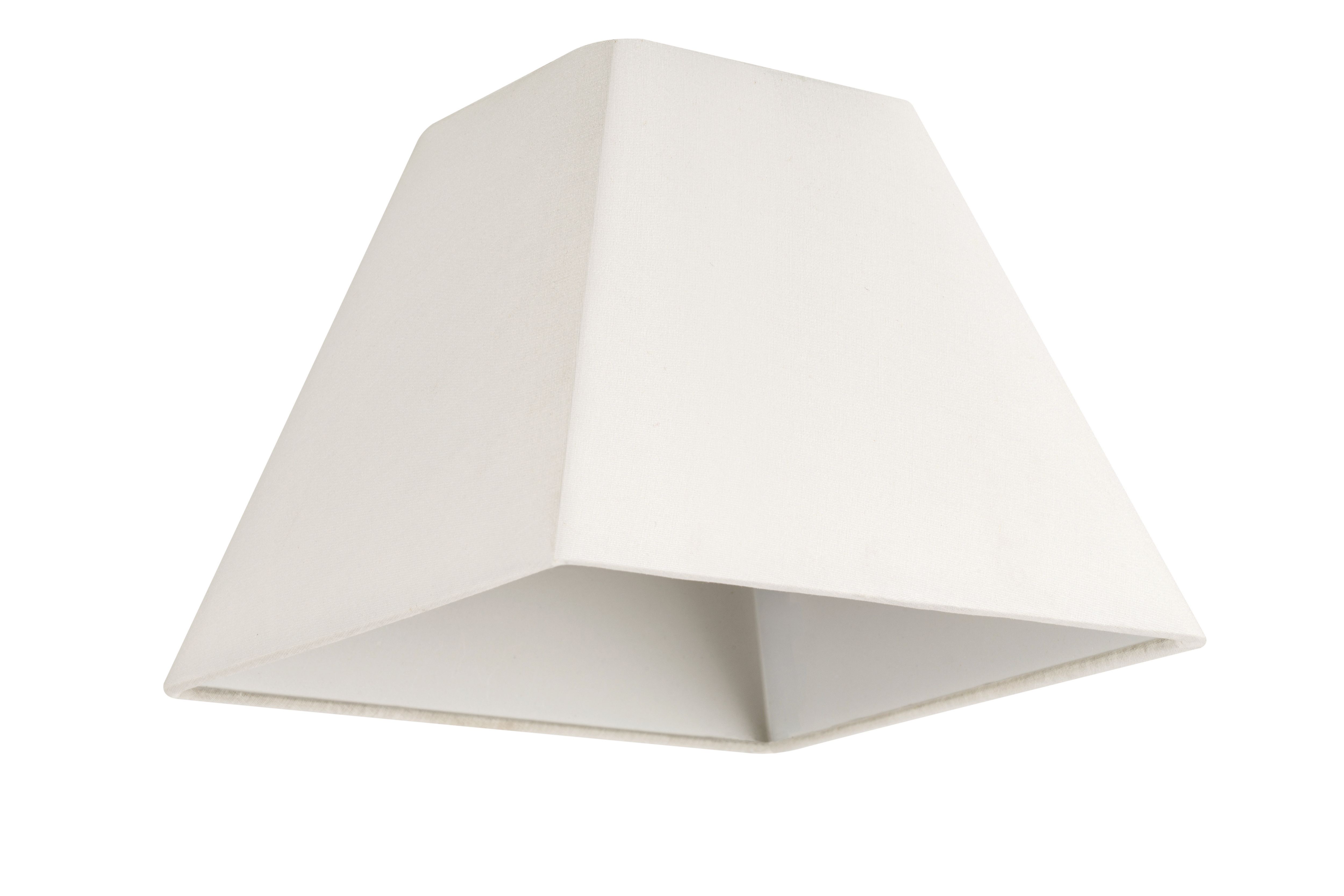GoodHome Qarnay Cream Fabric dyed Pyramid Light shade (D)30cm