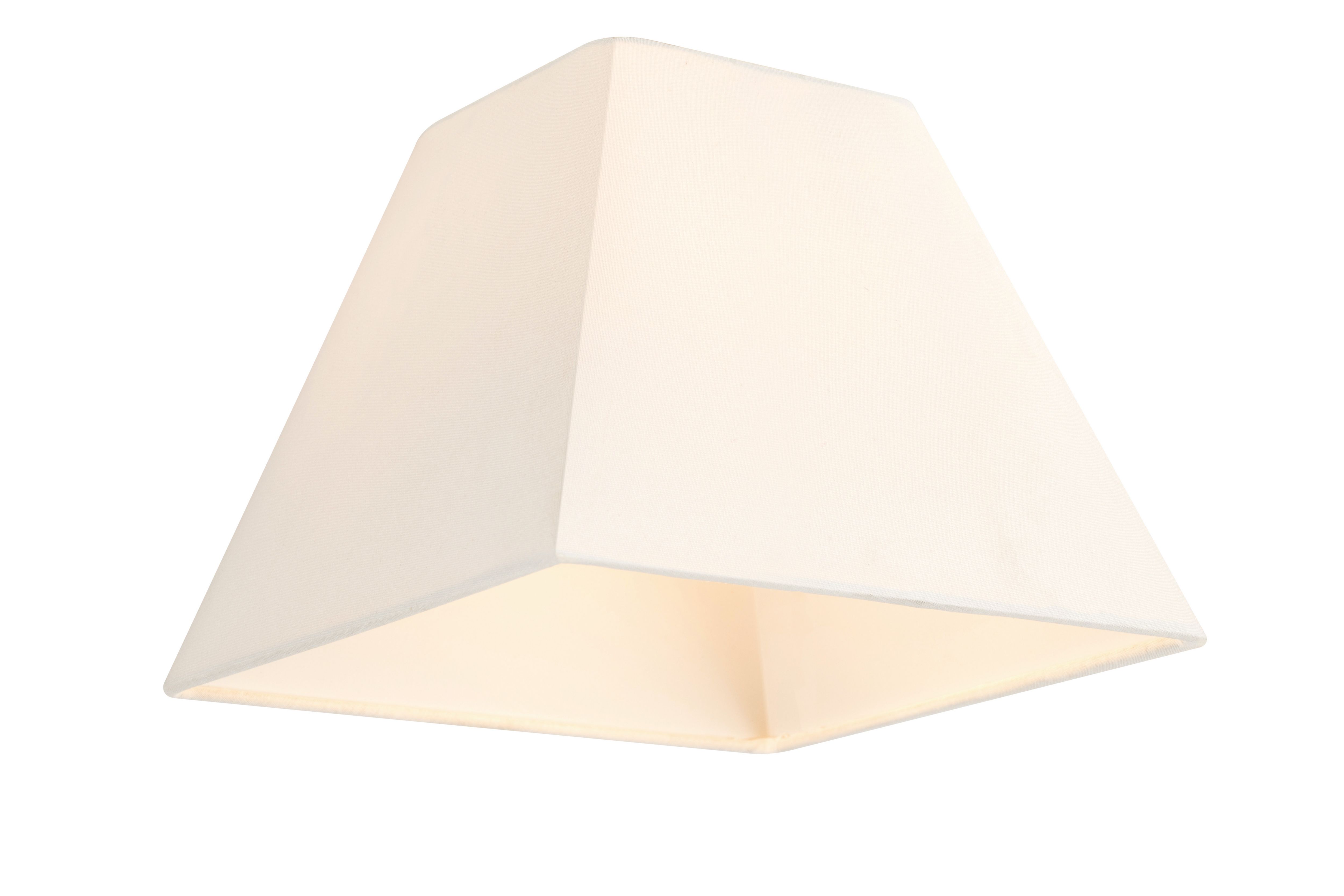 GoodHome Qarnay Cream Fabric dyed Pyramid Light shade (D)30cm