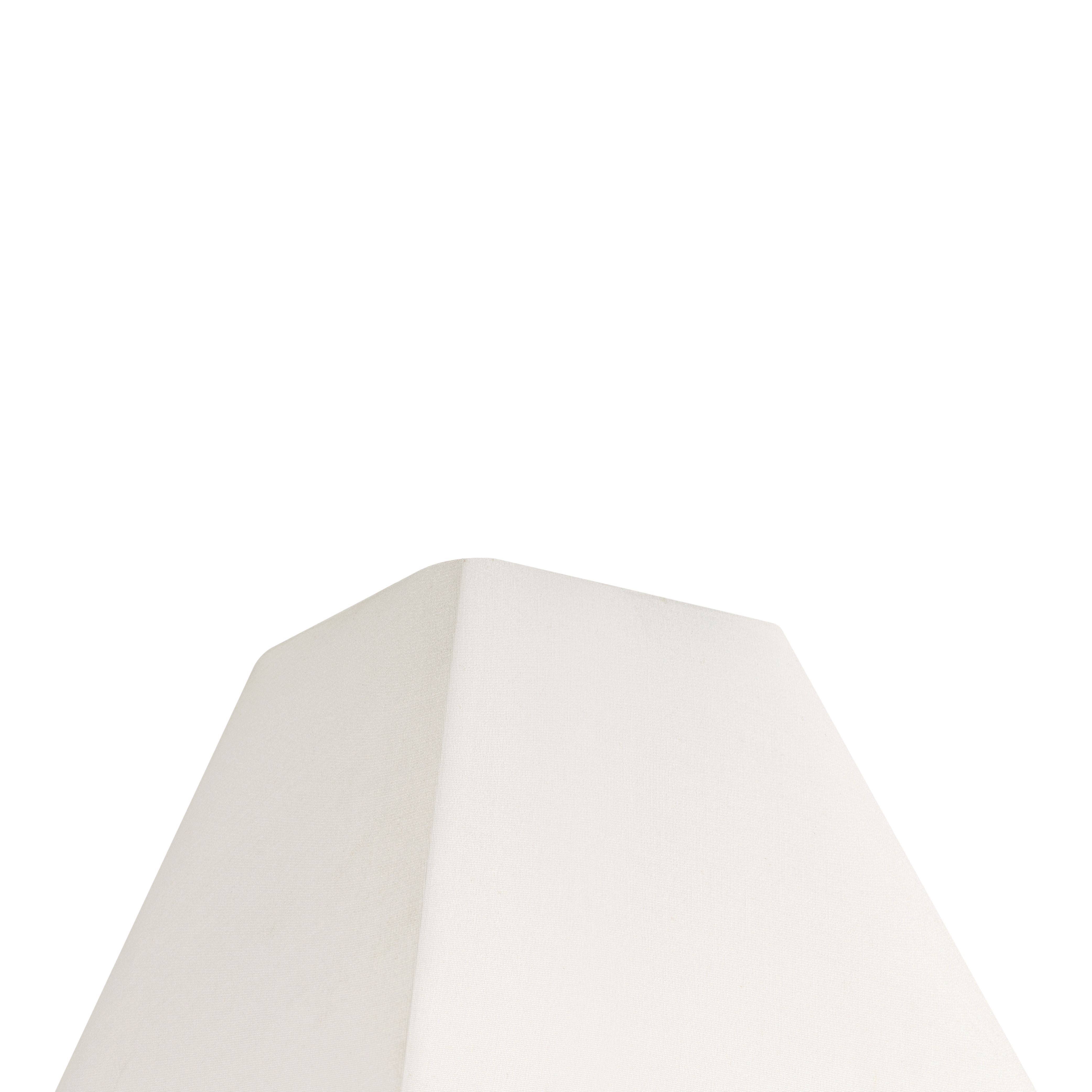 GoodHome Qarnay Cream Fabric dyed Pyramid Light shade (D)30cm